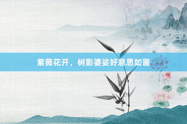 紫薇花开，树影婆娑好意思如画
